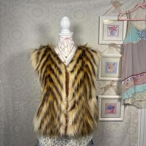 vintage faux fur vest
